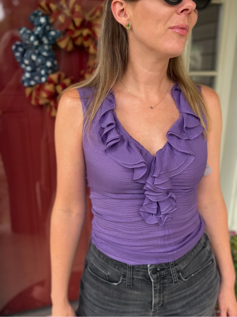 NWT ETRO Ruffle Purple Blouse